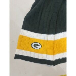 Green Bay Packers Knit Scarf Green Gold Striped Patch Football Little Earth NFL
